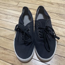 Levi's Para Hombres Negro Parte Superior Baja Moda Tenis Con Cordones Zapatos Informales Talla 13