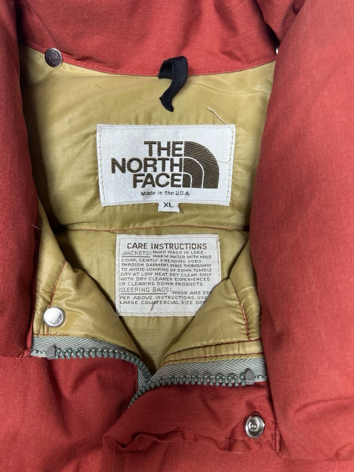 Vintage North Face Puffer Jacket Down USA XL 70s Brown Label - Image 2 of 4