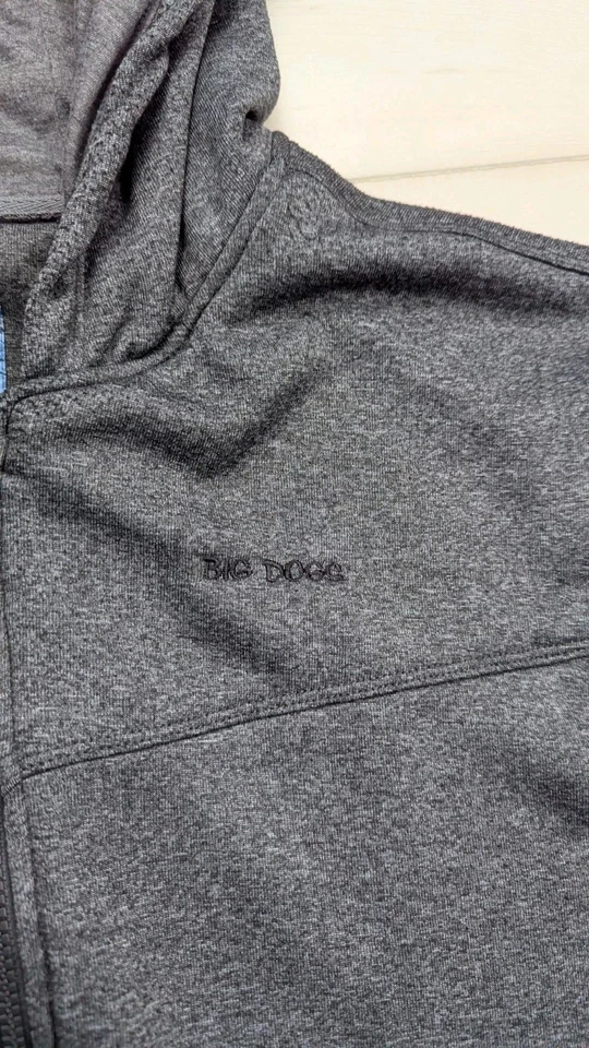 De Colección Big Dogs Sudadera con Capucha Para Hombres XL Cremallera Completa Alta Tecnología Polar Gear Polar Gris Foto 2 de 4