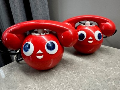 Vintage Soviet Kids Telephones “Cheburashka “ Mid-Century USSR Toy