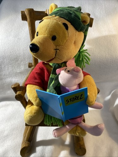 Disney Winnie the Pooh Piglet Musical Plush Rocking Chair Christmas Gemmy Works