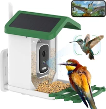 Bird Feeder with Camera with AI Identify Birds Species Solar Panel, Smart Bird H