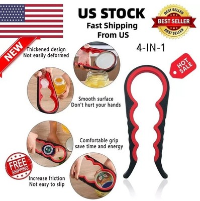 Jar Opener Bottle Opener for Seniors with Arthritis,Weak Hands,  4 in 1