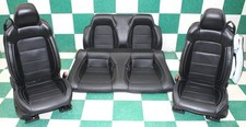 -bag 20 Mustang Vert Black Leather Heat Cool Mem Buckets Backseat Seats Set