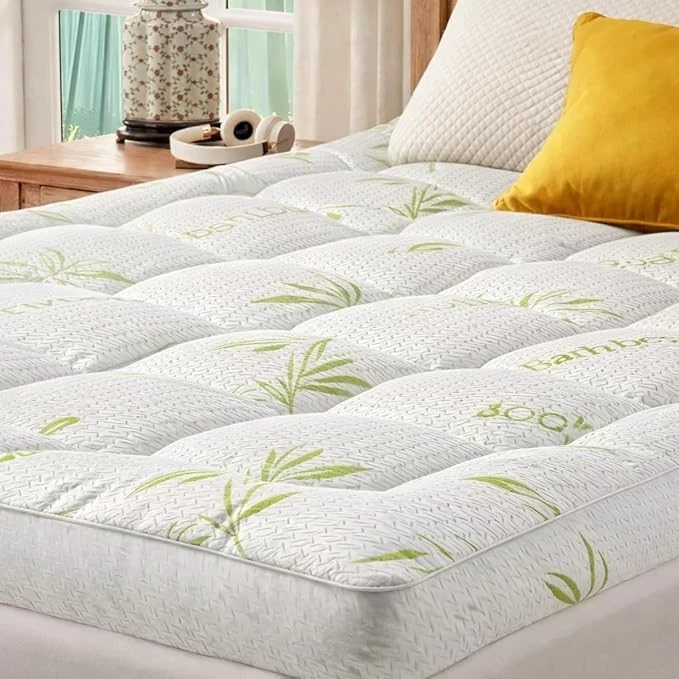 4AS Premium Mattress Topper 1000 GSM Bamboo Filling, Ultra-Soft, Breathable
Opens in a new window or