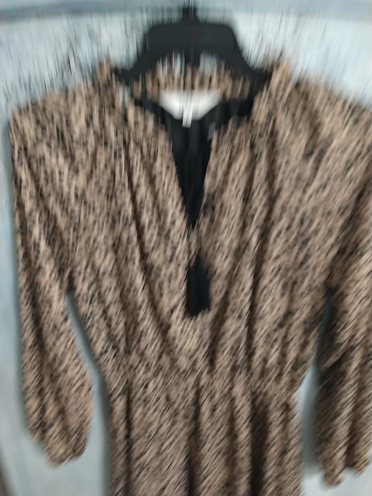 VETEMENTS Mini Abito LaRoque Y2k Boho Keopard Scollo Increspato Taglia S