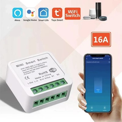  16A WiFi Smart Switch Lichtschalter Modul 2-Wege Smart Home Alexa Google Home 