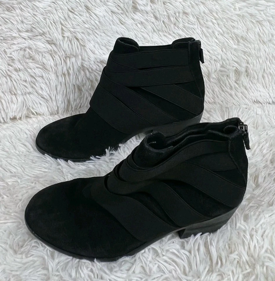 Botines de gamuza negros para mujer Eileen Fisher Vero Cuoio talla 7,5” Foto 3 de 4