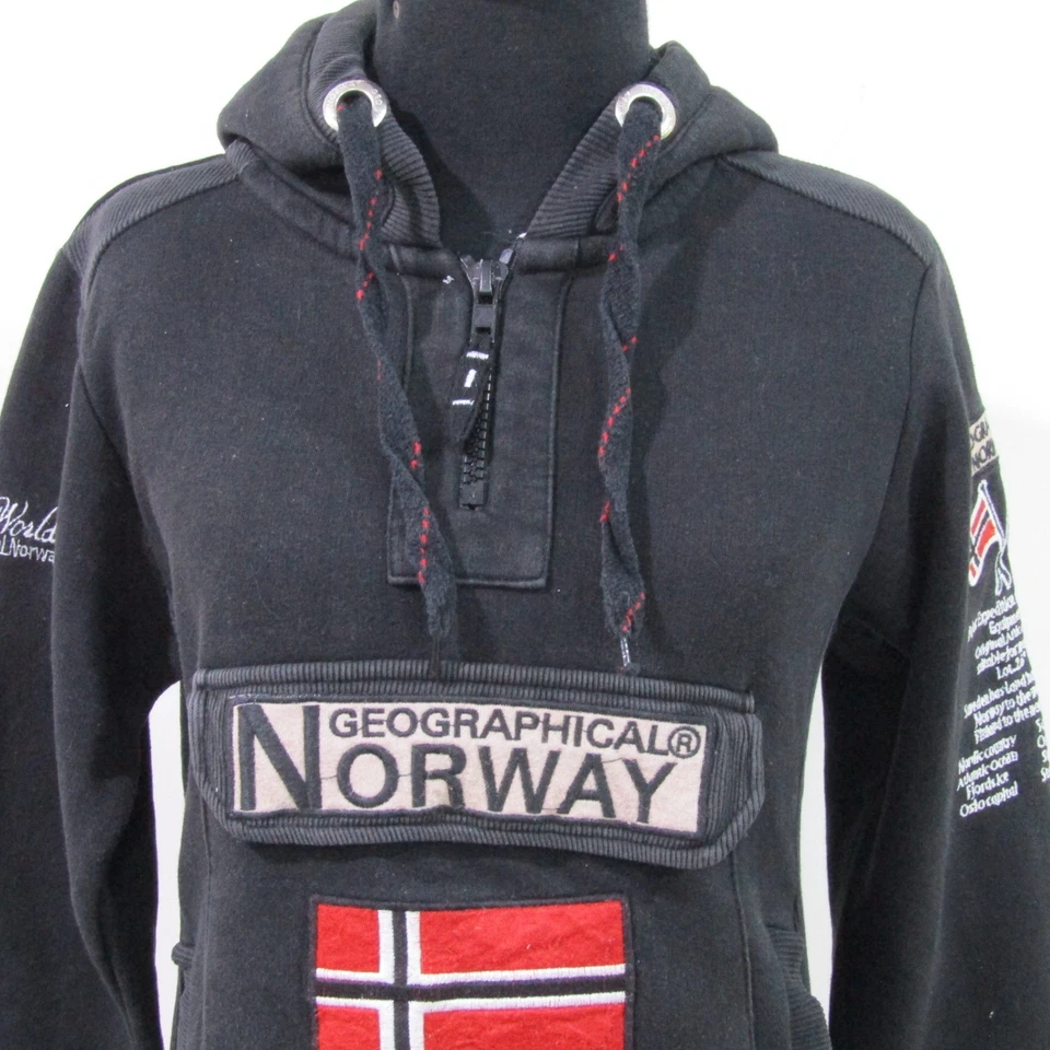 Толстовка мужская географическая Norway черная размер груди 34/36 британский размер SX Sku Y10785 - Изображение 3 из 4