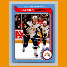 Paul Gaustad #182 2008-09 O-Pee-Chee 1979-80 Retro Buffalo Sabres Hockey Card