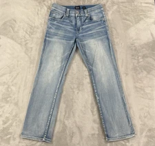 Buckle Black Jeans Mens 32R Fit No 9 Bootcut Whiskered Coolmax Thick Stitch