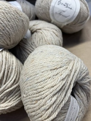 9 Balls Zegna Baruffa Fa Ra Tweed Yarn 123 Yds Color 54775 Beige 100% Wool