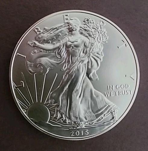 2015 Unc. Silver Eagle $1.00: 1 Oz. Pure Silver "Y"