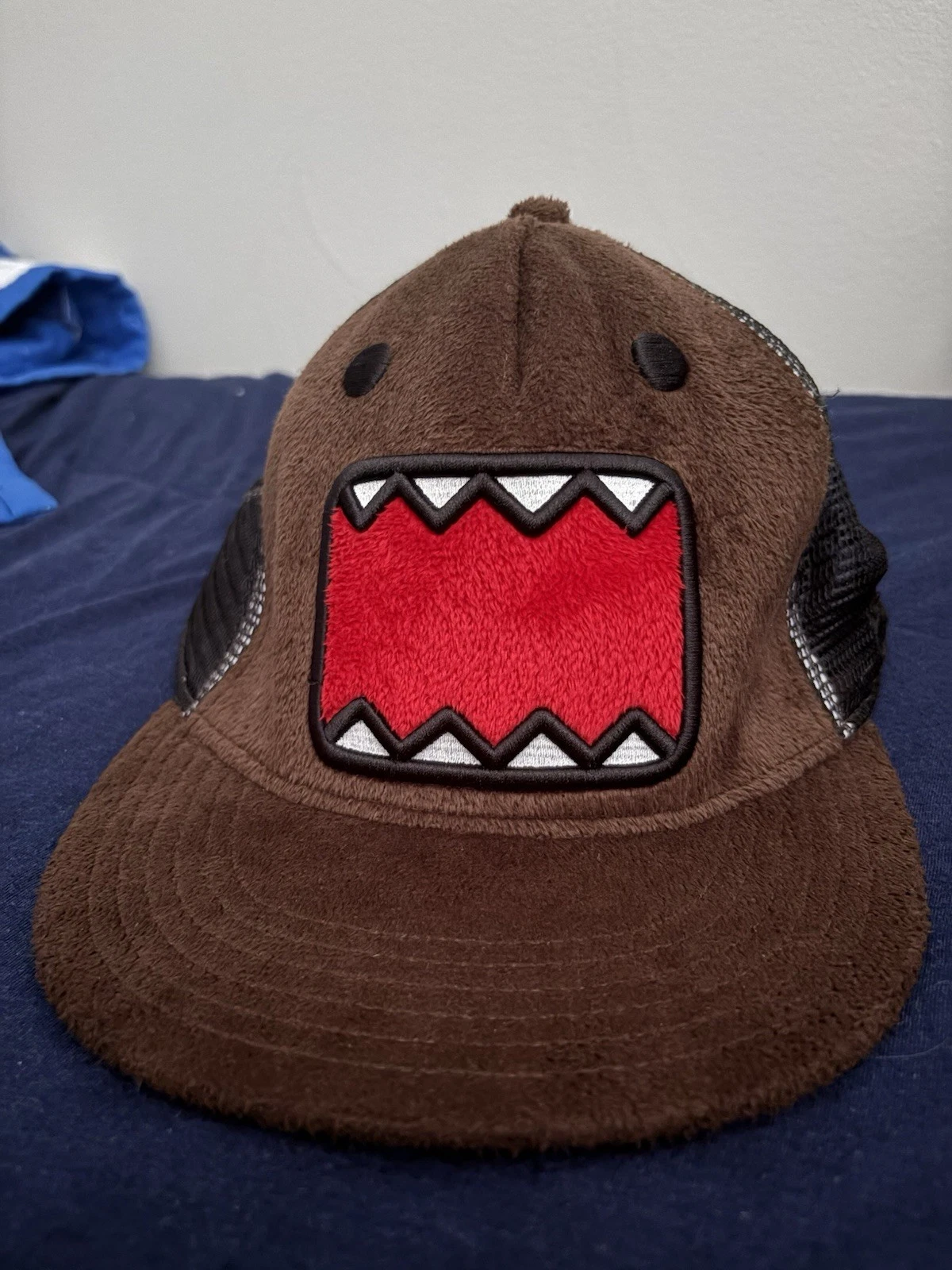 RARE Domo-kun fur trapper hat ushanka scene emo y2k Vintage