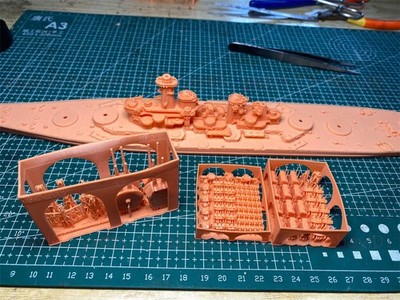 1/700 USS Ohio Schlachtschiff(Voller Rumpf/Wasserlinie)