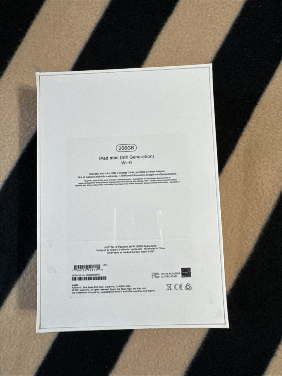 Apple iPad mini (6th Generation) A2567 256 GB, Wi-Fi, 8.3 in