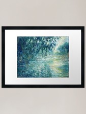 Morning on the Seine by Claude Mone Framed Wall Art Poster Canvas Print Picture