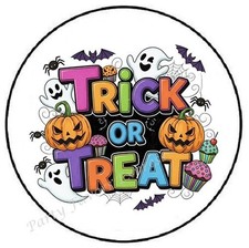 TRICK OR TREAT HALLOWEEN ENVELOPE SEALS LABELS STICKERS PARTY FAVORS