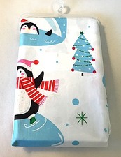 Holiday Time Christmas/Winter Shower Curtain 72"x 72" With Whimsical Characters