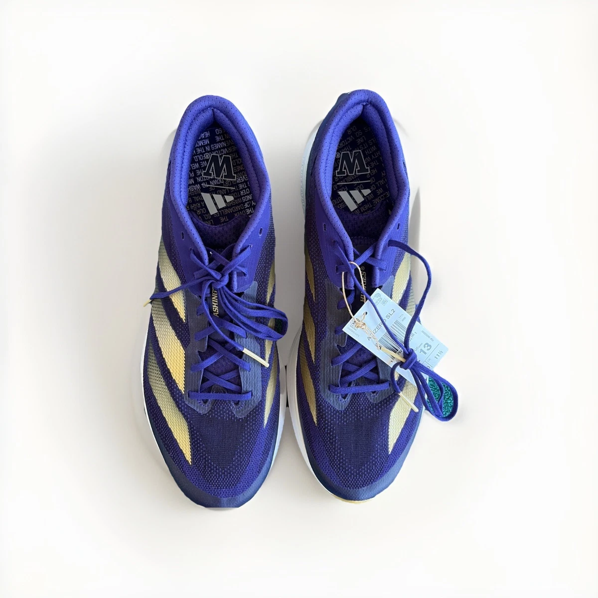 Adidas Adizero SL2 Running Shoes Mens 16 Washington Huskies Purple Gold NEW unisex-adidas-white-washington  main image 2
