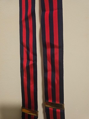 Classic Elegant Suspenders Blue & Red Stripe maticulously crafted in England