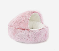 Soft Plush Cat Bed Winter Comforter Semi-Enclosed Nest Warm Pet Bed Supplies