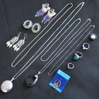 Vintage 925 Sterling Silver Jewelry Mix Lot 13 Pc.- Mexico, Italy, USA 133 Grams