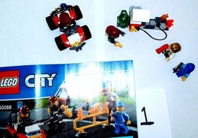 Lego Set #60088 Lego City Fire Starter Complete 4 mini figures firemen