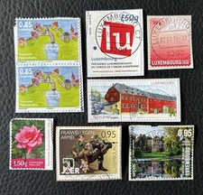 Lot de 8 timbres du Luxembourg année diverses - Sur Frag. Stamps K90