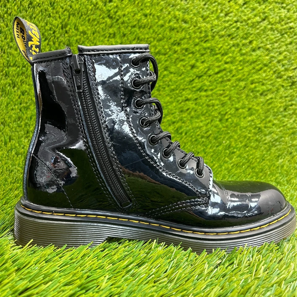 Botas Dr. Martens 1460 Niñas Talla 3Y Negras Clásicas Exterior Cuero Cremallera Lateral Foto 4 de 4