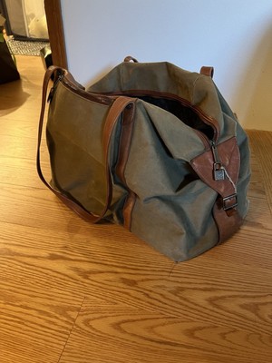 Vintage BREE Original Canvas Leather Duffel Bag Weekender Carry On Germany