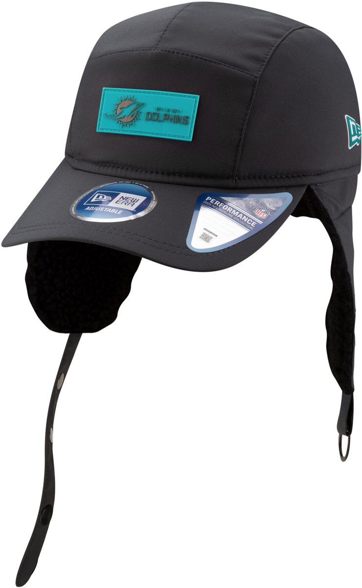 Delfines de Miami New Era Línea Lateral 2025 Clima Frío Corredor Perro Oreja