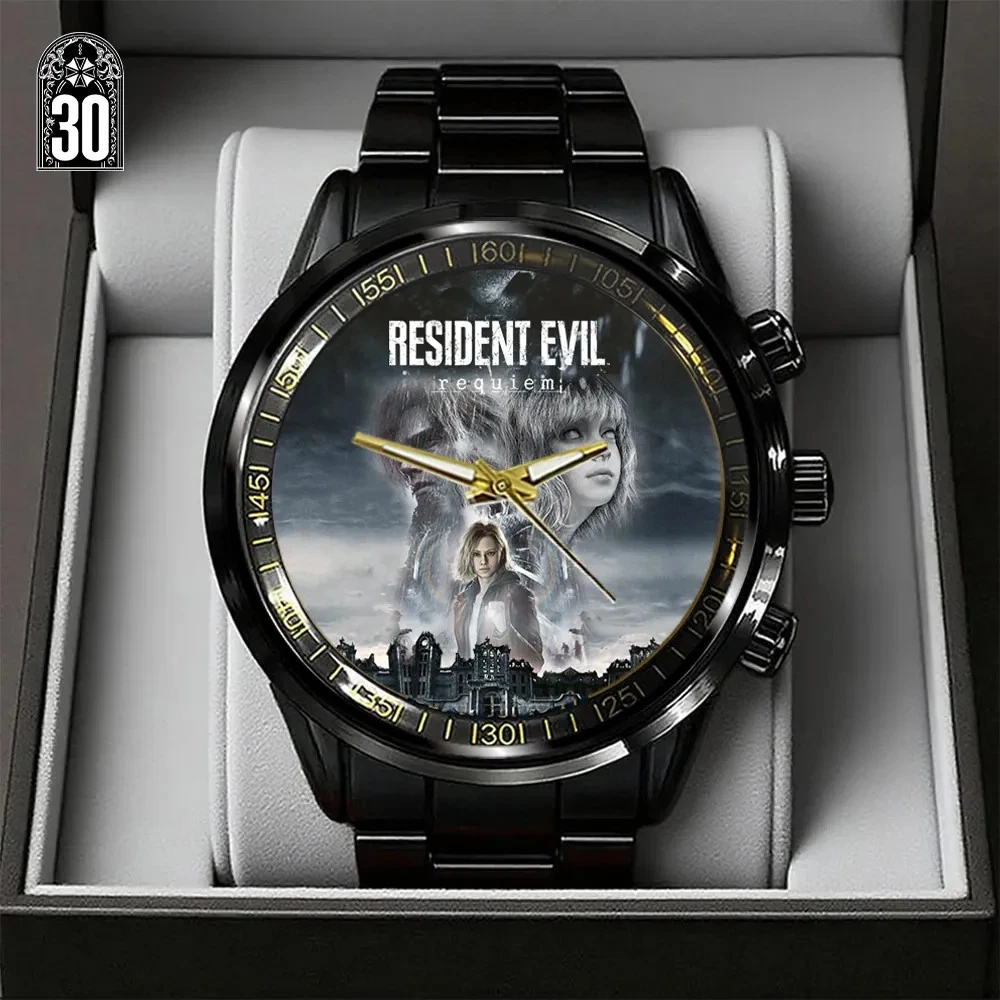 Resident Evil Requiem Men's Black Stainless Steel Watch