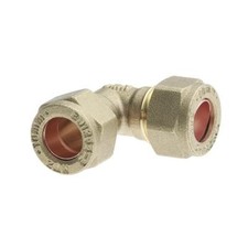 Brass Compression 90 Degree Elbow Copper Pipe Connector Fitting WRAS
