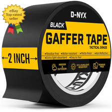Gaffer Tape 2 Inch X 1 Pack Black Gaffing Tapes Heavy Duty No Residue