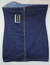 Pretty Little Thing Womens Denim Sleeveless Dress Size 20