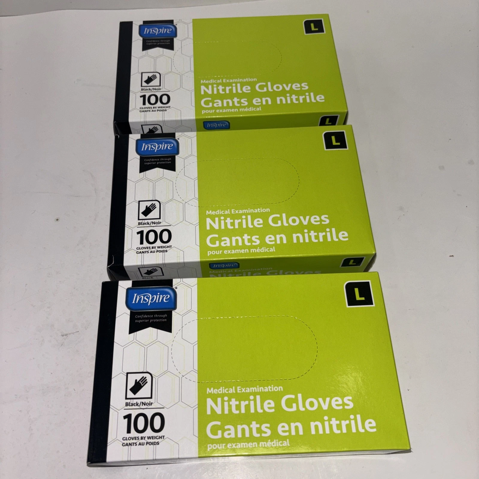 Inspire Black Nitrile Disposable Gloves Large 100 CT 3 Pack Fast Shipping!
Opens in a new window or