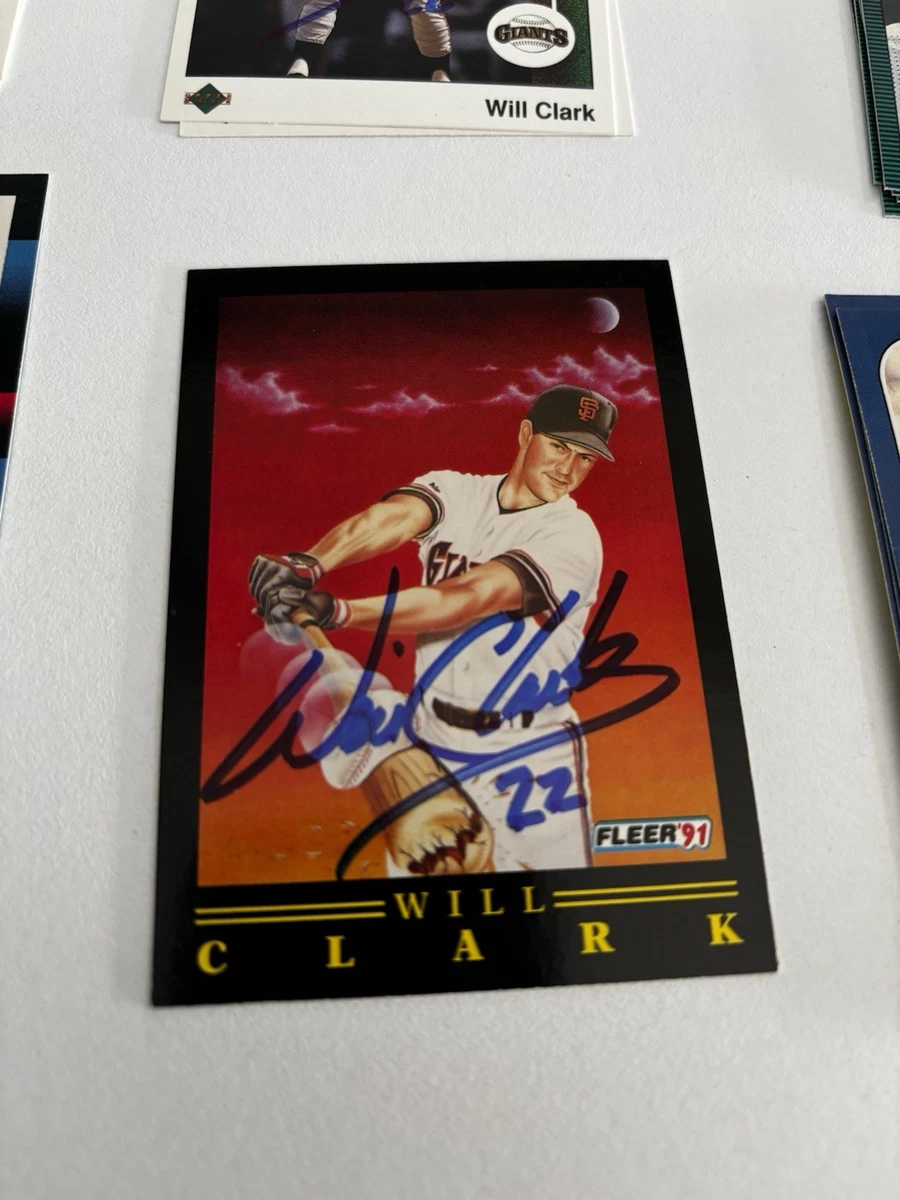 Will Clark San Francisco Giants MLB Original Autographed Items for