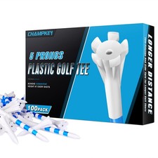 Advanced 5-Prong Plastic Golf Tees 120 or 100 Pack - 50 Ball Surface Optimiz...