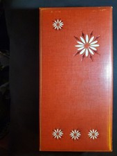 Glove Box Vintage White And Red Flowers Pretty