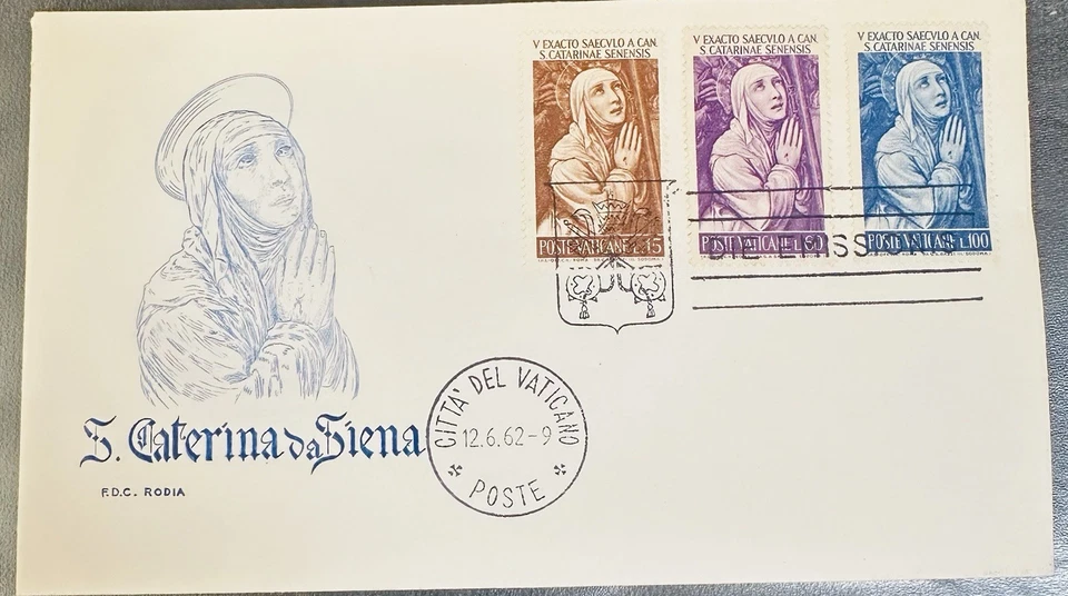 Lot Of 10 The cover features three stamps,with the same design of St. Catherine  - Image 4 of 4