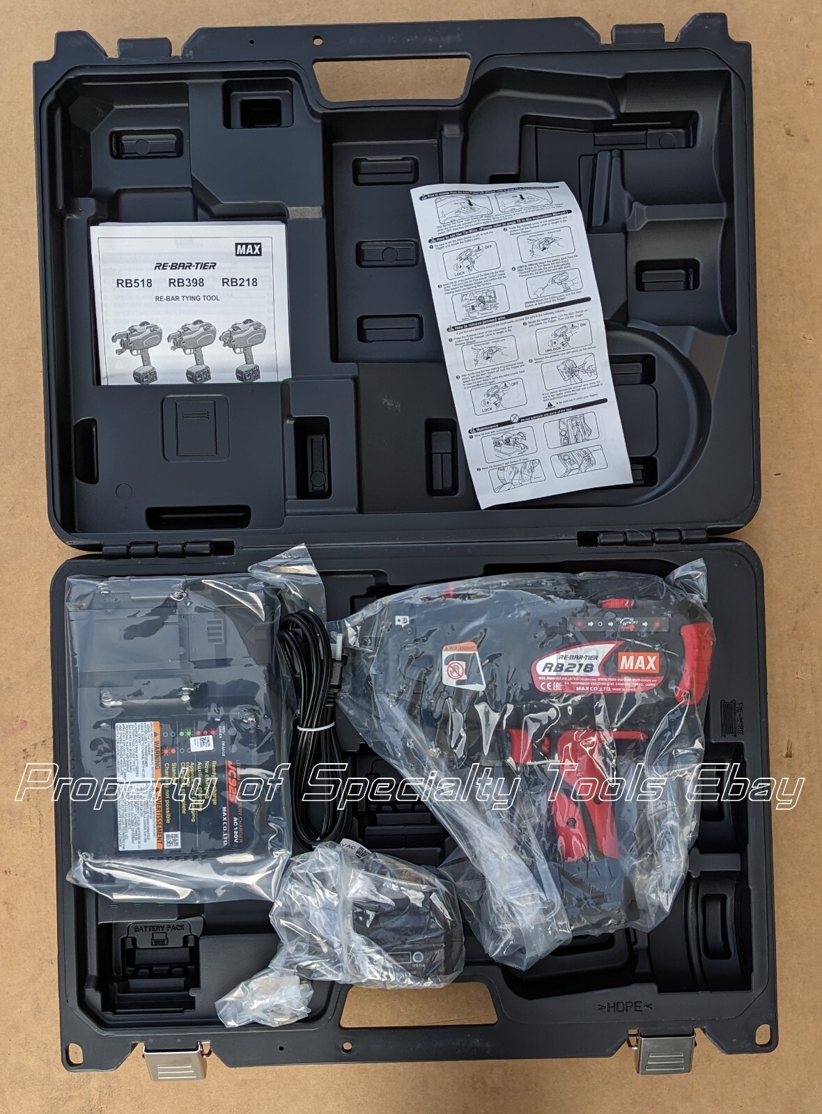 Max RB218 Cordless Rebar Tier Tying Tool Battery-operated RB 215 217 ...