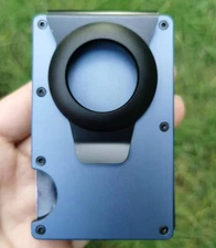 Aluminum Money Clip Card Holder with Airtag Holder RFID Blocking Slim Men Wallet