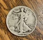1918-S Walking Liberty Half Dollar 90% Silver - Free Shipping