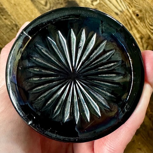 Electric Amethyst Northwood Carnival Glass Oriental Poppy Tumbler GORGEOUS - Picture 9 of 9