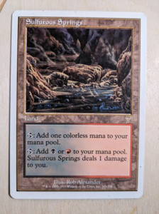 MTG - Sulfurous Springs - 7th Edition - Rare - Land - Excellent / Near Mint