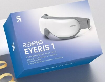 RENPHO Eyeris 1 Eye Massager Migraine Massager with Heat & Remote Eye Relax NEW