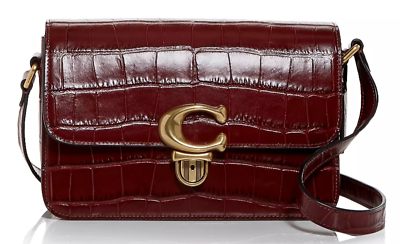 COACH Studio Croc Embossed Shoulder Bag Wine Red ~ NWT~DUST BAG | eBay COACH Studio Croc Embossed Shoulder Bag Wine Red ~ NWT~DUST BAG | eBay