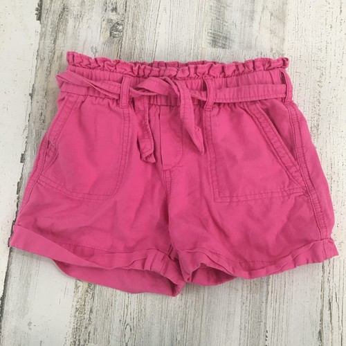 Gap Kids Girls Sz S Pink Paper Bap Waist Utility Pull On Shorts