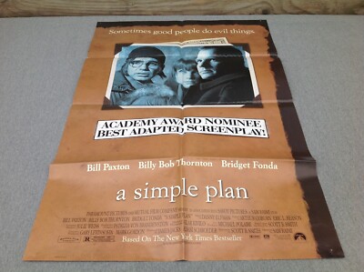 1998 A Simple Plan Original Movie House Full Sheet Poster
